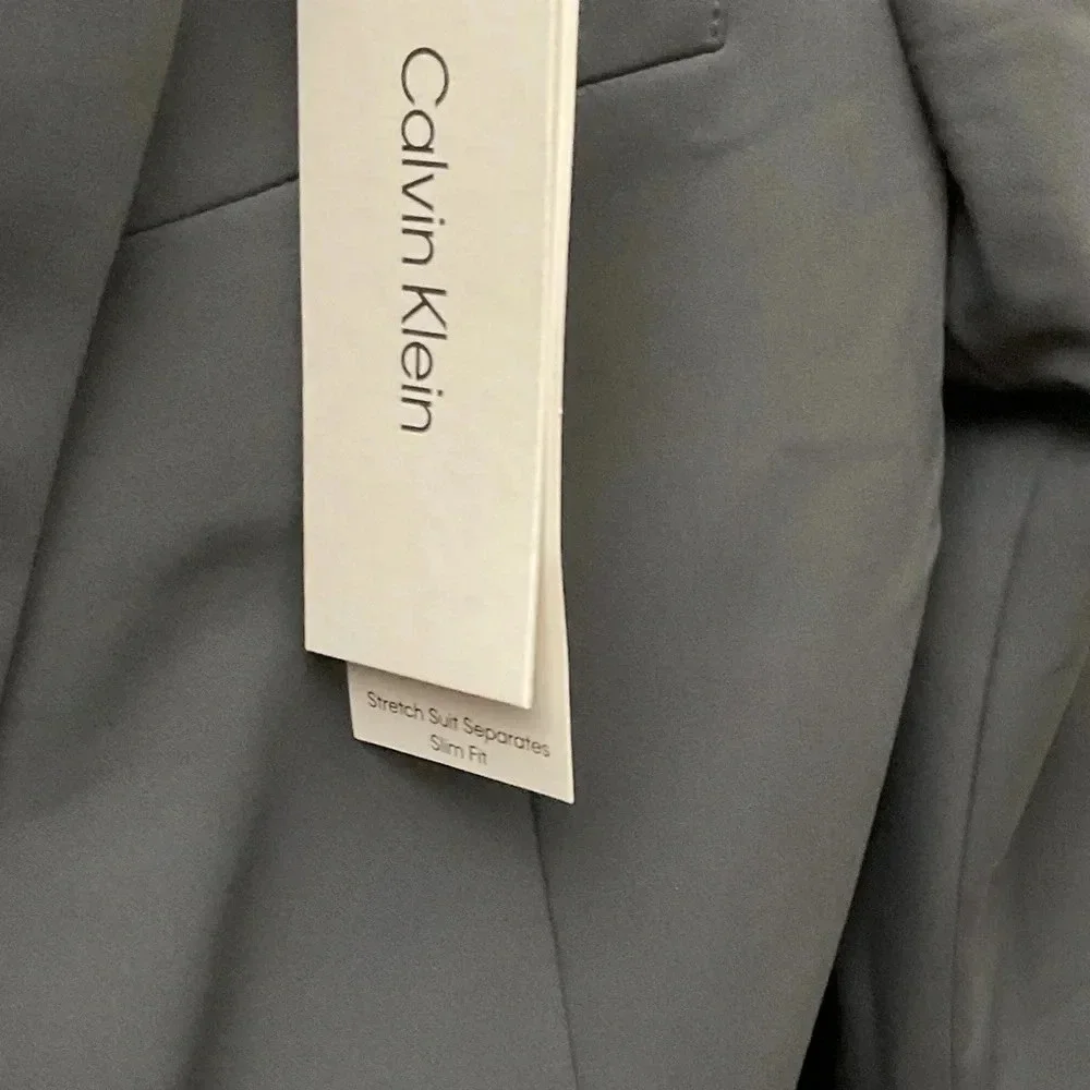 Calvin Klein Big Boys Ebony Slim-Fit Stretch Performance Suit Jacket Size 18 NWT